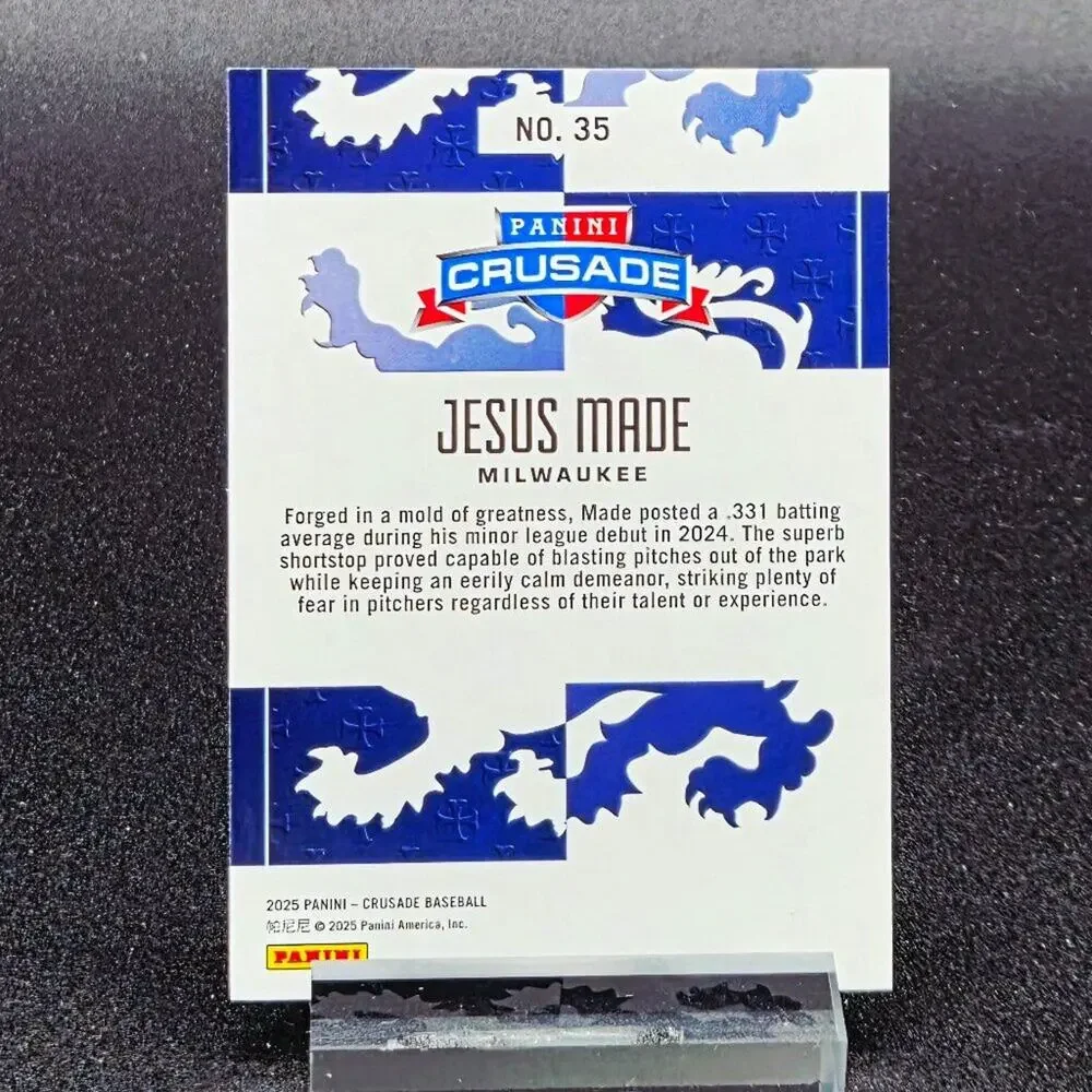 2025 Jesus Made Rocket Crusade Prizm RC's Milwaukee Brewers Top Prospect - Picture 5 of 7